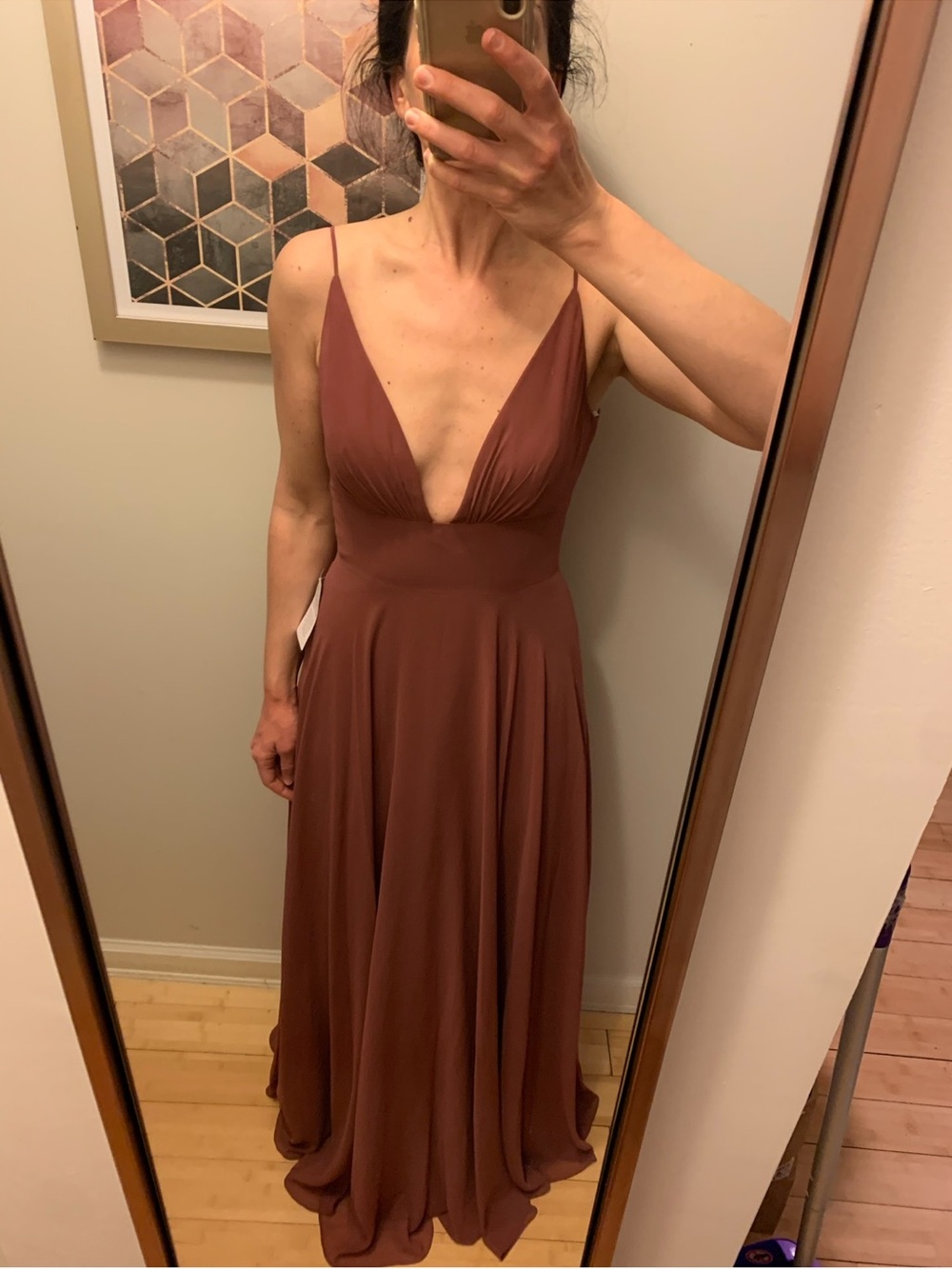 Jenny Yoo English Rose Brady V-Neck A-Line Evening/ Bridesmaid Dress - Picture 2 of 4